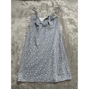 Ivy + Main Women's Juniors  Size XL‎ Tank Blue Floral Pattern Soft Fabric *Flaw*